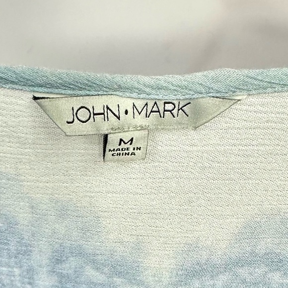 John Mark boho ombre peasant tiered blouse size M - Picture 5 of 10